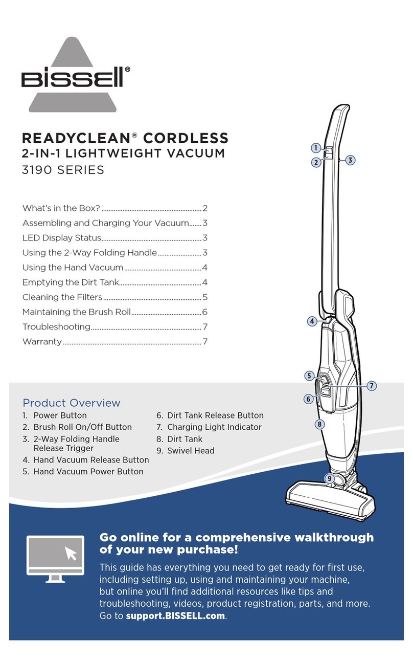 Bissell READYCLEAN CORDLESS 3190 Series instructions