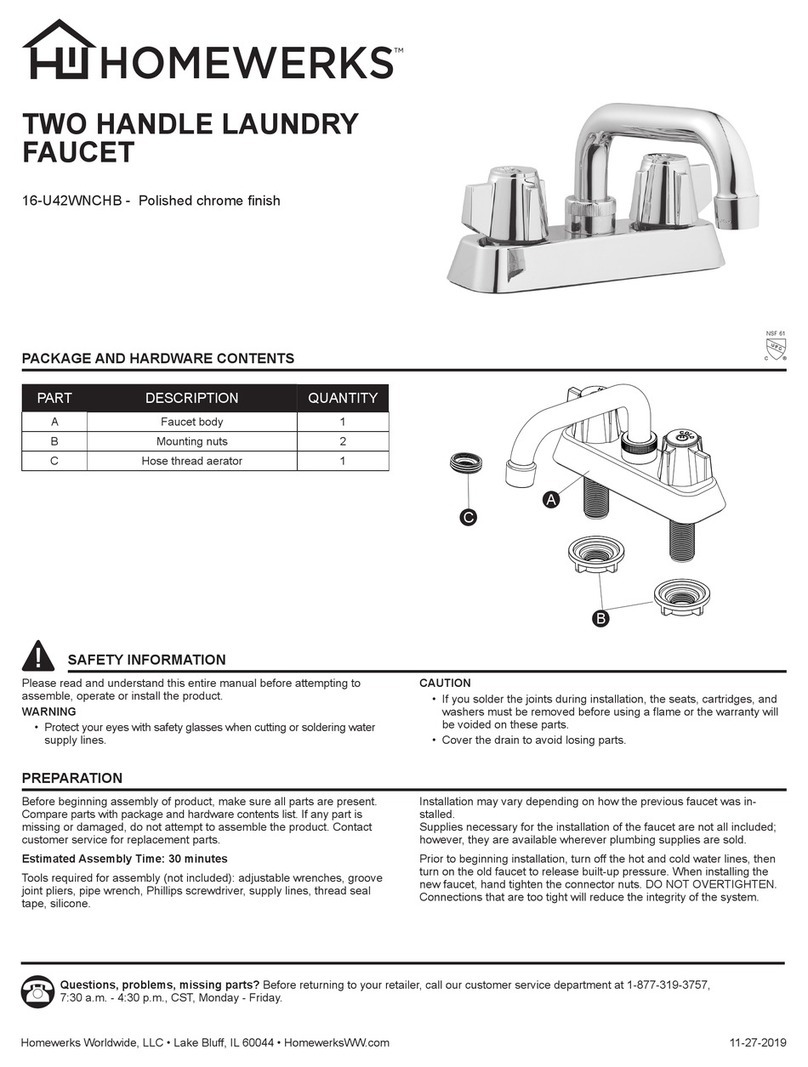 Homewerks 16-U42WNCHB Assembly instructions