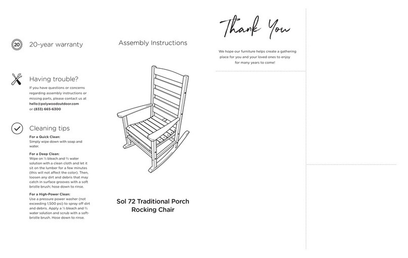 Polywood Sol 72 Assembly instructions