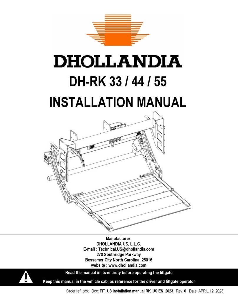 Dhollandia DH-RK 33 installation manual