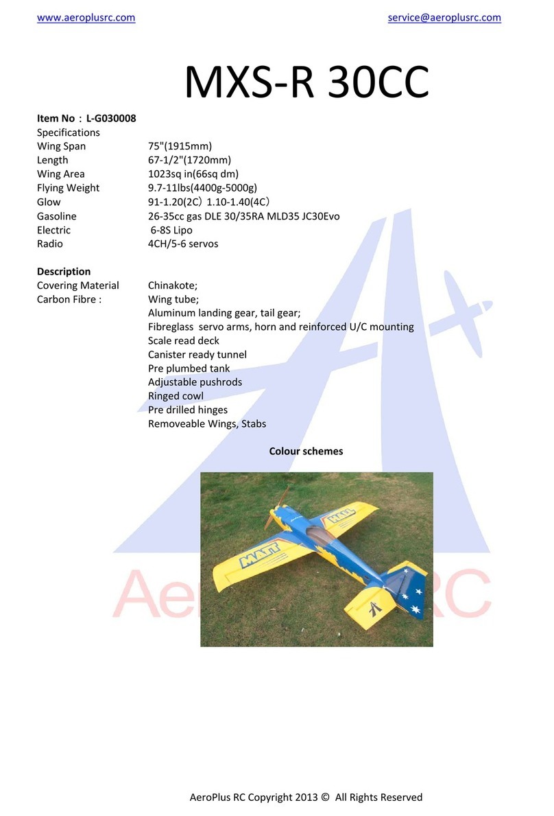 AeroPlus MXS-R 30CC manual