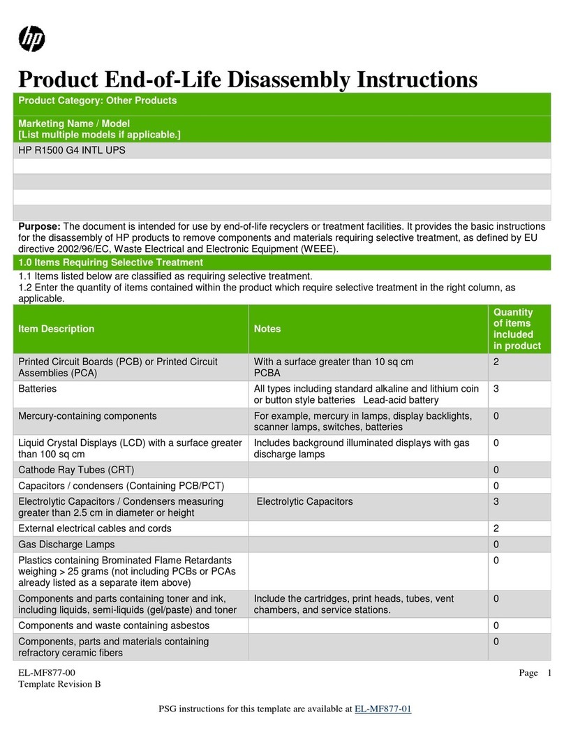 HP Enterprise R1500 G4 UPS Assembly instructions