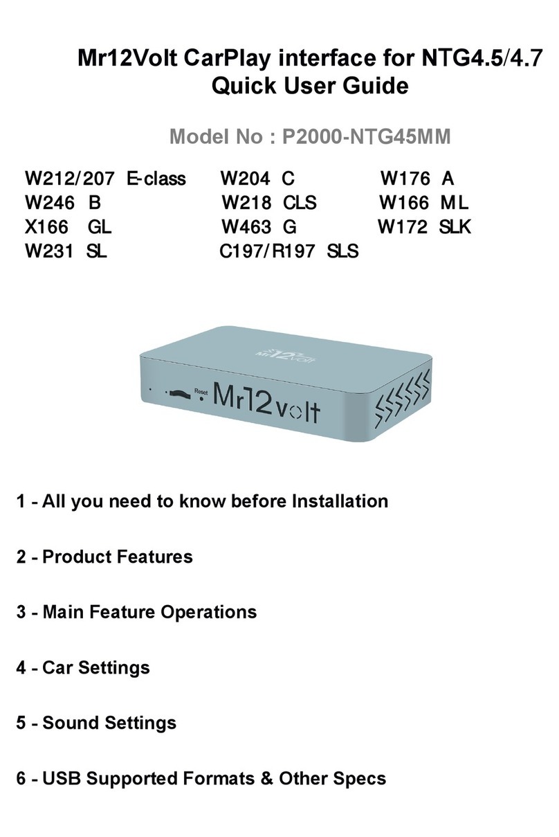 Mr12volt CarPlay P2000-NTG45MM Instruction manual Mr12volt CarPlay P2000-NTG45MM Instruction manual