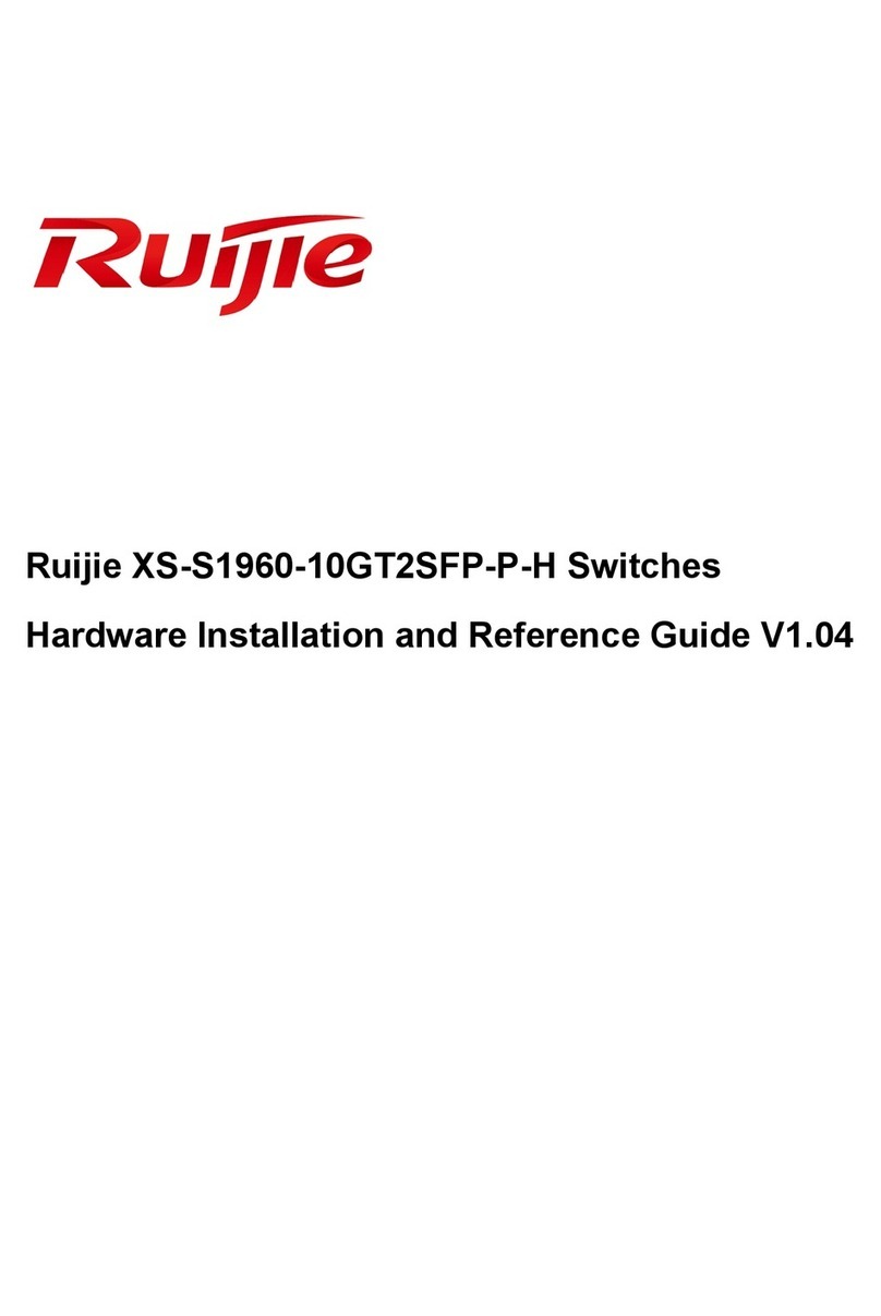 Ruijie XS-S1960-10GT2SFP-P-H Installation and operating manual Ruijie XS-S1960-10GT2SFP-P-H Installation and operating manual