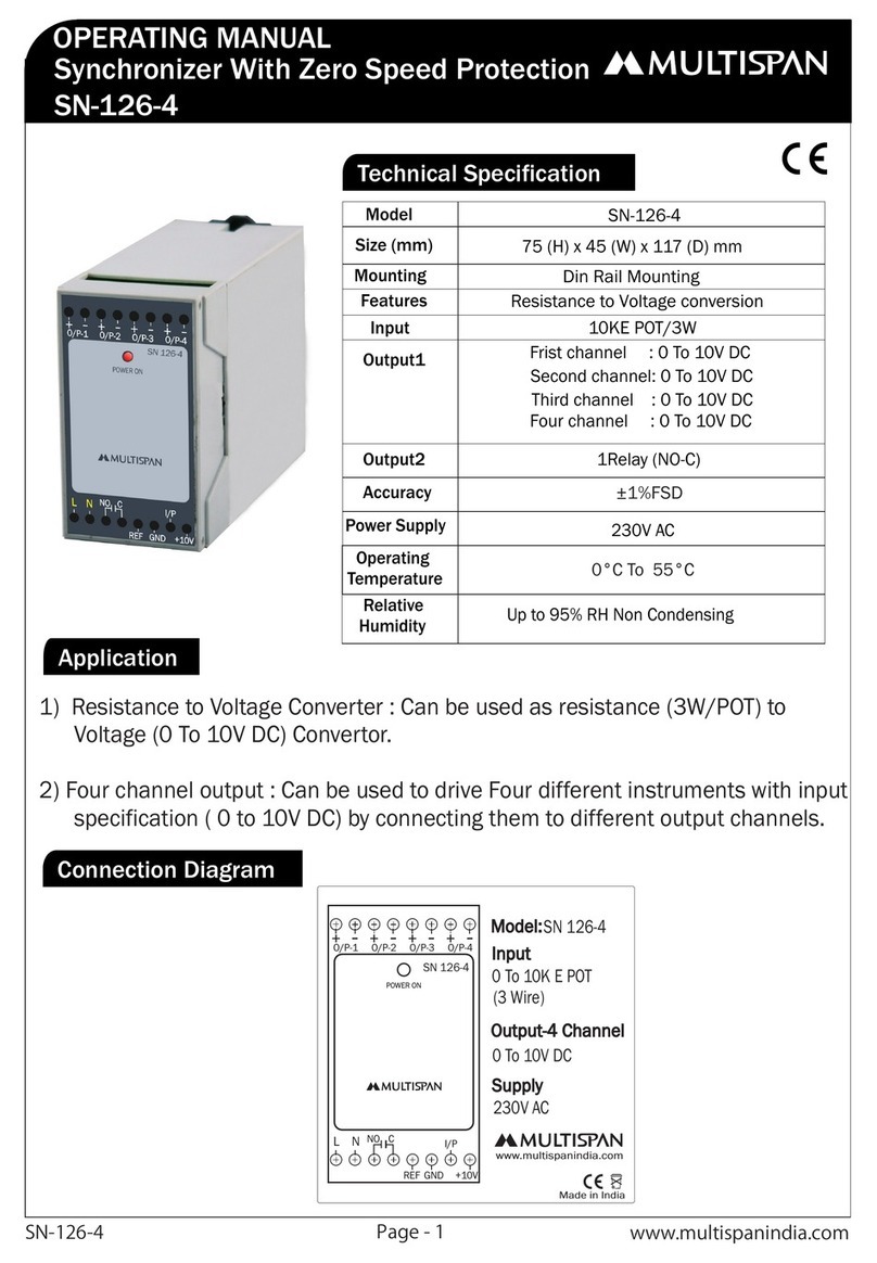 MULTISPAN SN-126-4 operating manual MULTISPAN SN-126-4 operating manual