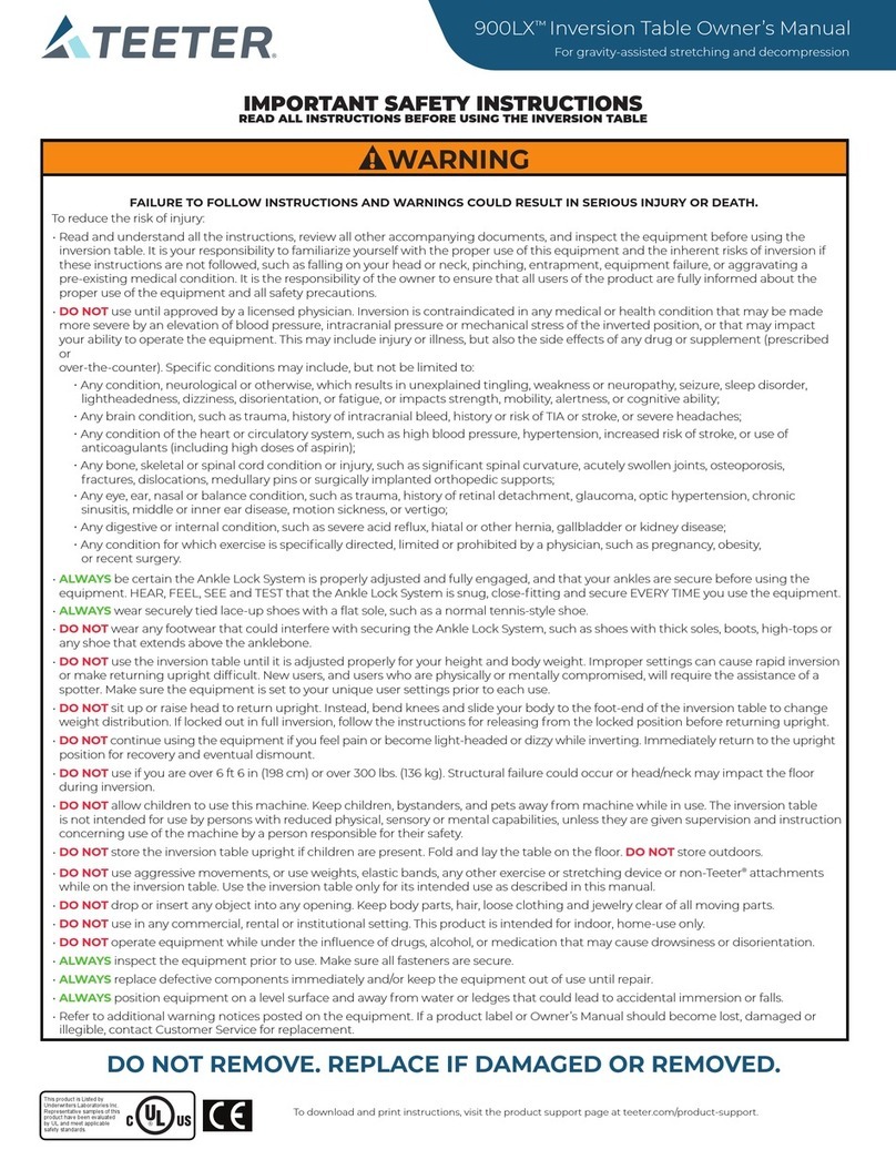 Teeter 900LX User manual