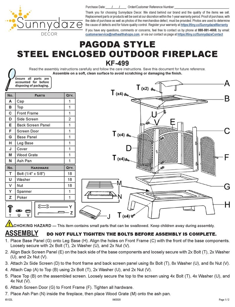 Sunnydaze Decor KF-499 manual Sunnydaze Decor KF-499 manual