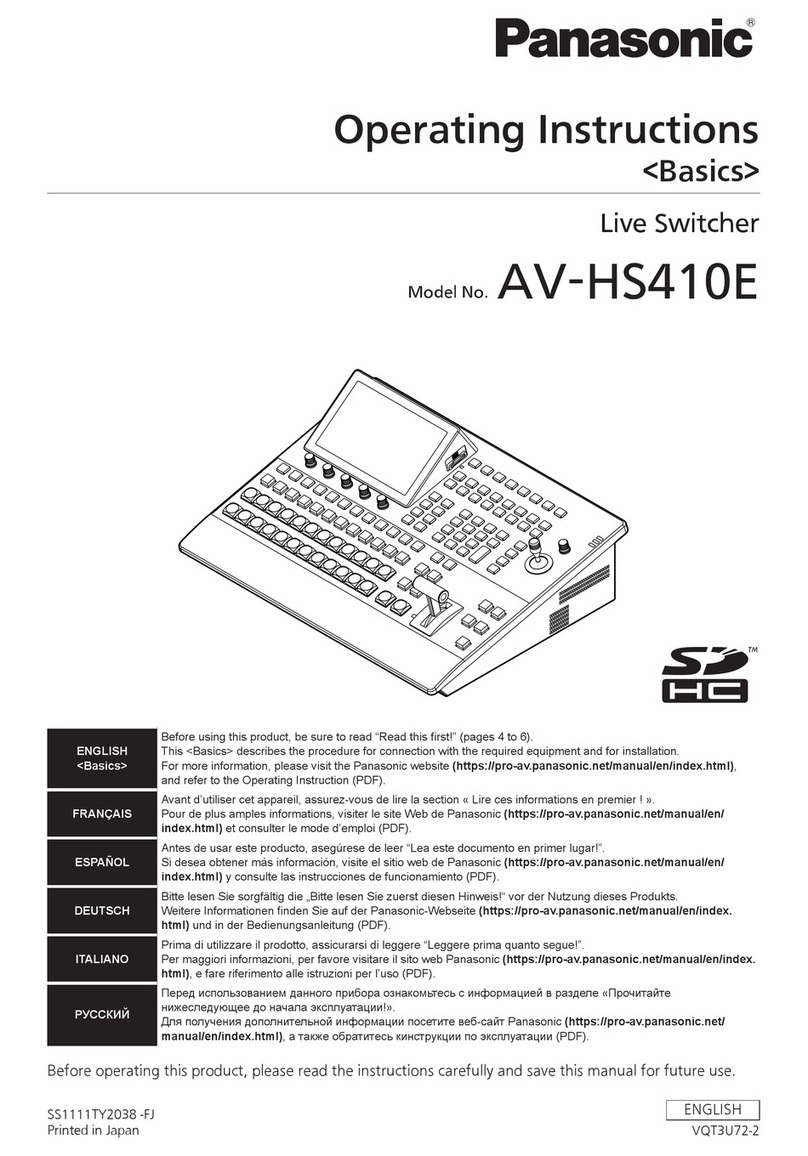 Panasonic AV-HS410E User manual