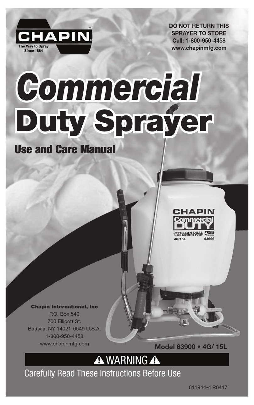 Chapin 63900 use and care manual
