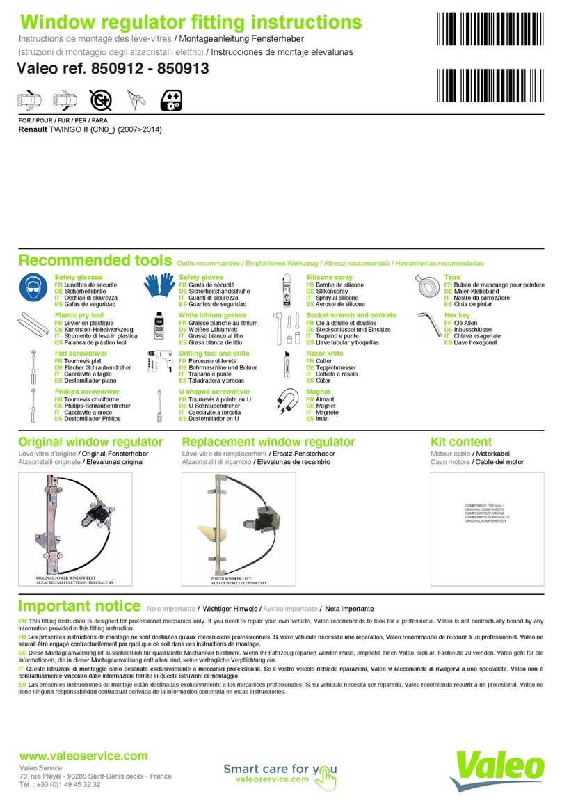Valeo 850912 Fitting instructions