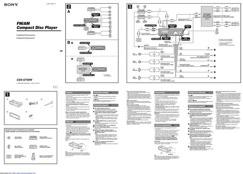 Sony Xplod CDX-GT40W Product guide