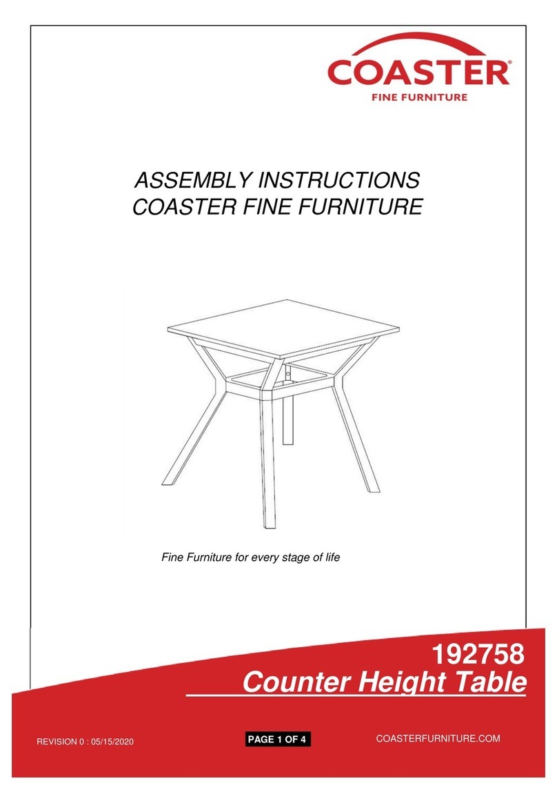 Coaster 192758 Assembly instructions