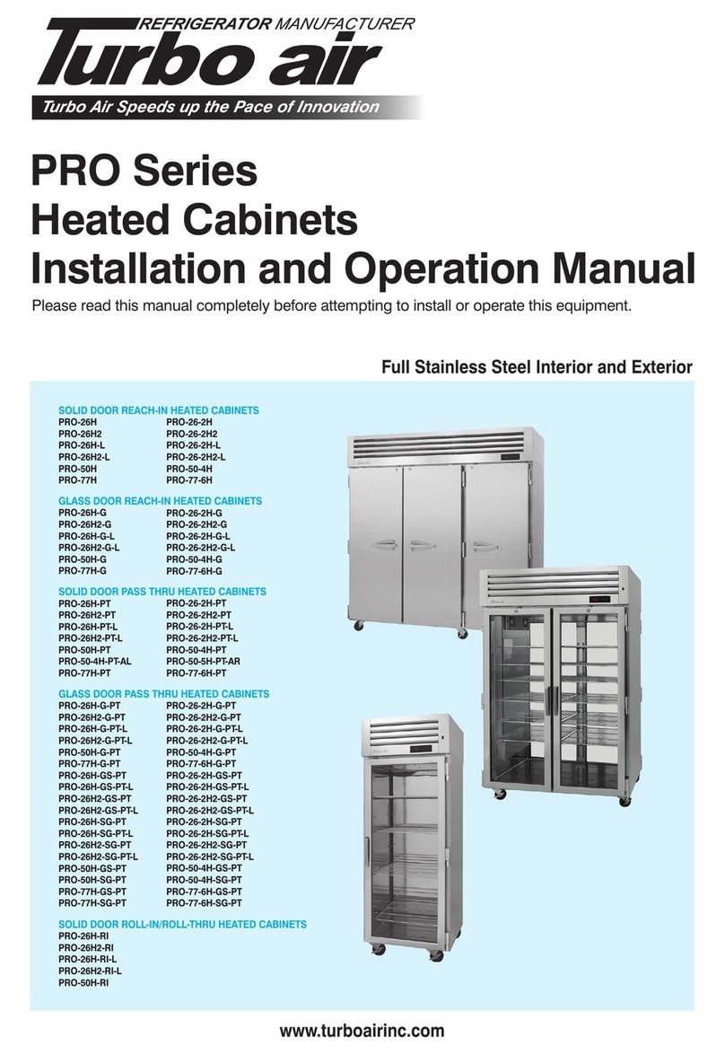 Turboair PRO-50-4H-PT-AL Installation and operation manual Turboair PRO-50-4H-PT-AL Installation and operation manual