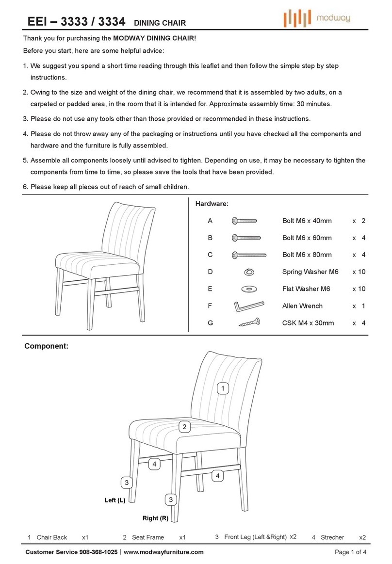 modway Motivate Channel EEI-3333 Assembly instructions