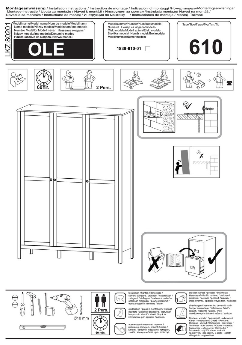 Trendteam OLE 1839-610-01 installation instructions Trendteam OLE 1839-610-01 installation instructions