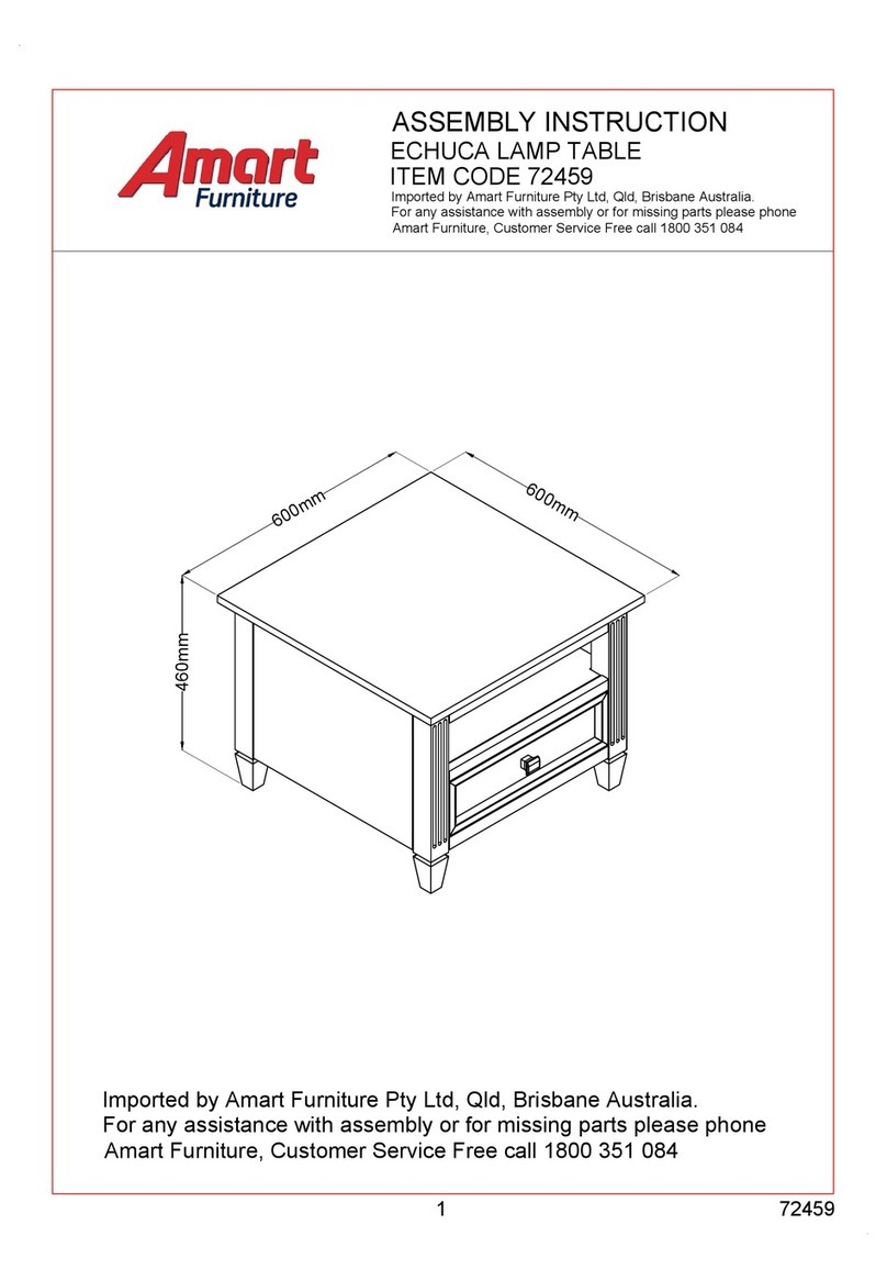 Amart Furniture ECHUCA 72459 Assembly instruction