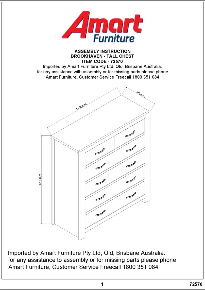 Amart Furniture BROOKHAVEN 72570 Assembly instruction