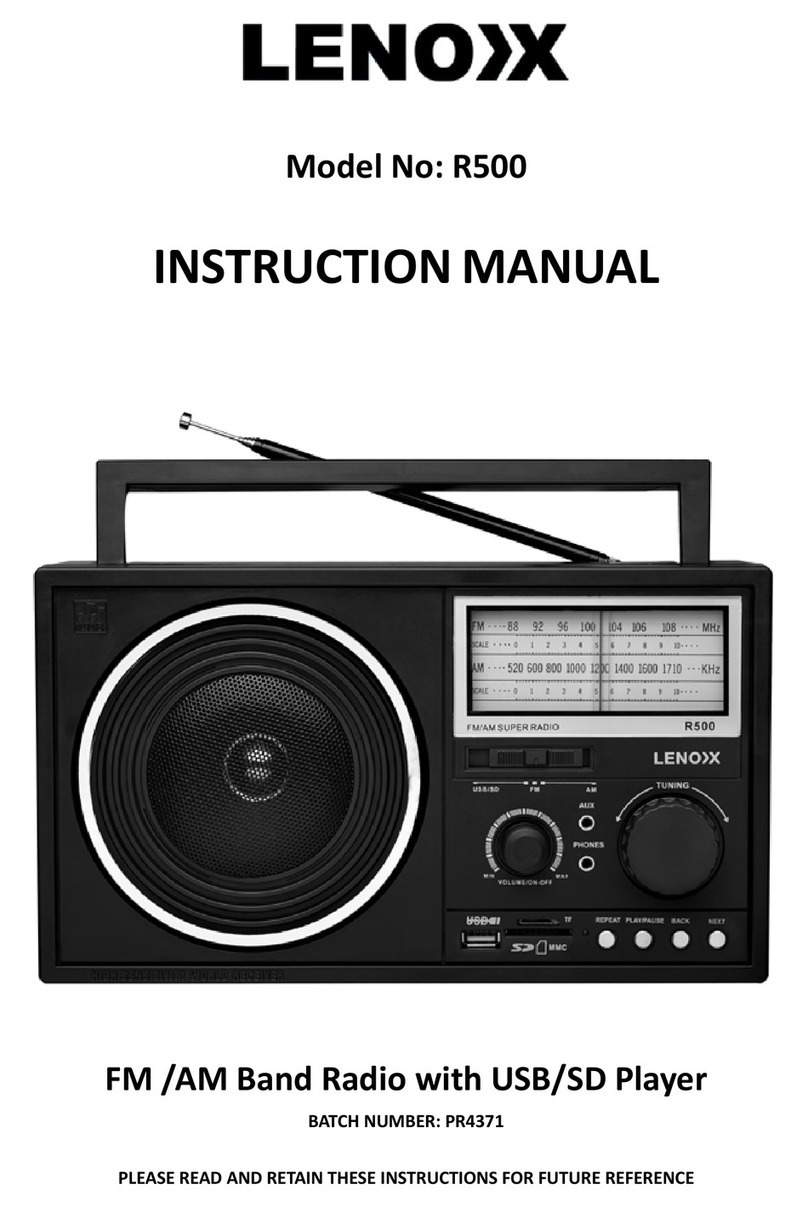 Lenoxx PR4371 instruction manual