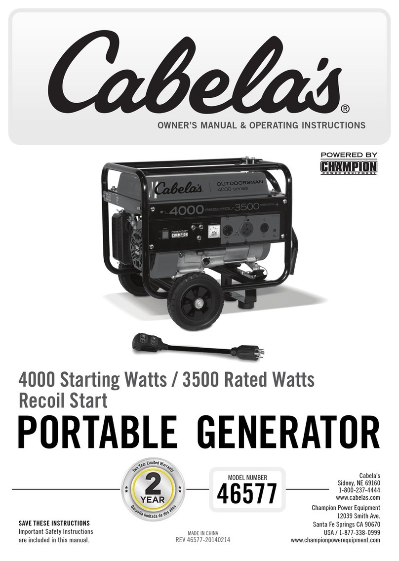 Cabela's 46577 Owner's manual & operating instructions Cabela's 46577 Owner's manual & operating instructions