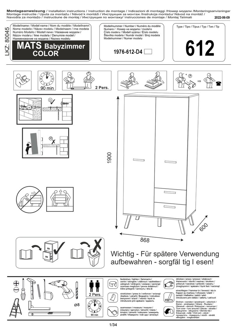 Trendteam MATS Babyzimmer COLOR 1976-612-D4 User manual Trendteam MATS Babyzimmer COLOR 1976-612-D4 User manual