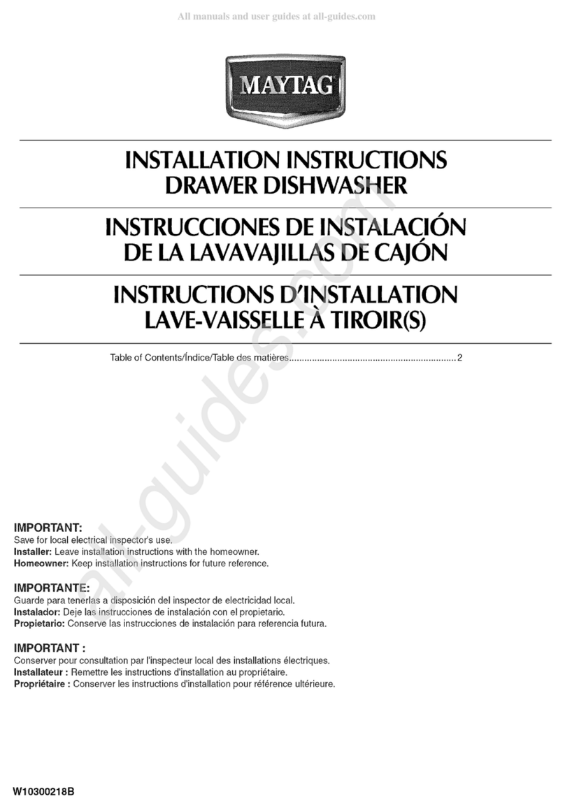 Maytag W10300218B User manual