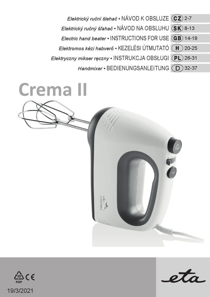 eta Crema II User manual