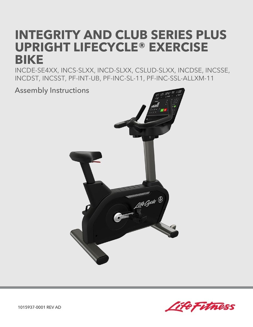 Life Fitness INTEGRITY PLUS UPRIGHT LIFECYCLE Series Assembly instructions Life Fitness INTEGRITY PLUS UPRIGHT LIFECYCLE Series Assembly instructions