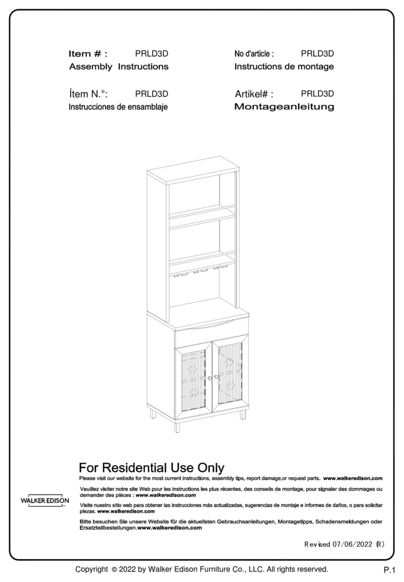 Walker Edison PRLD3D User manual