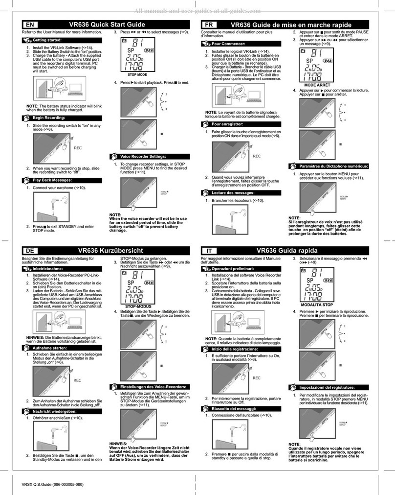 Oregon Scientific VR636 User manual