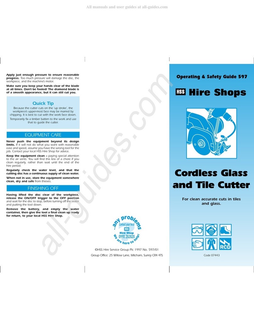 HSS Hire 597 Operating & safety guide