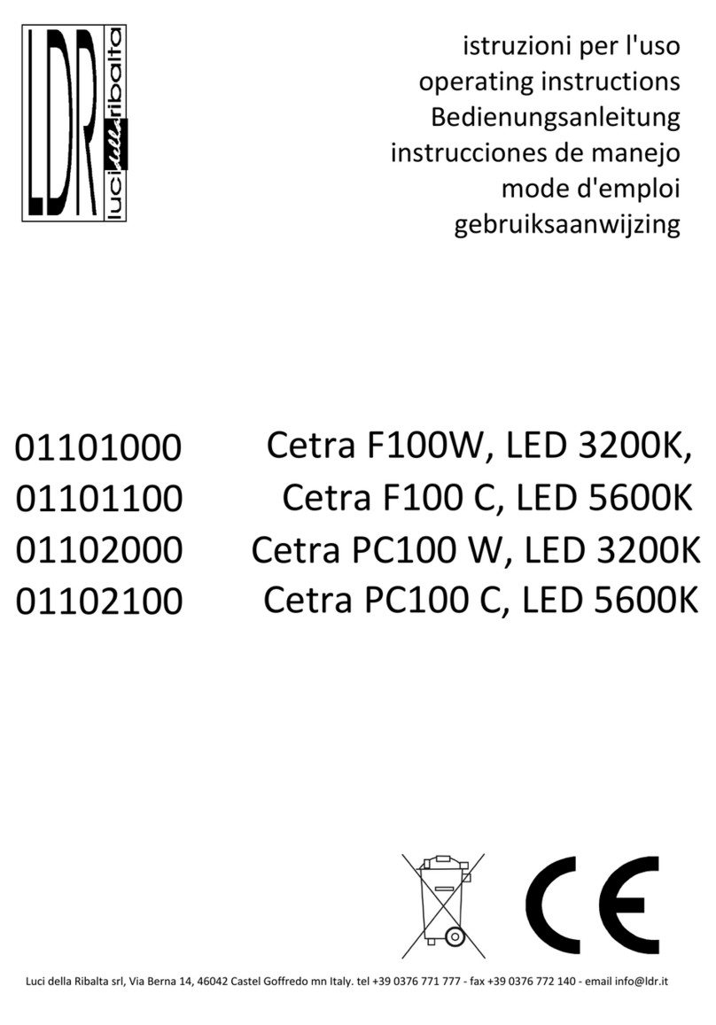 LDR Cetra F100W, LED 3200K operating instructions
