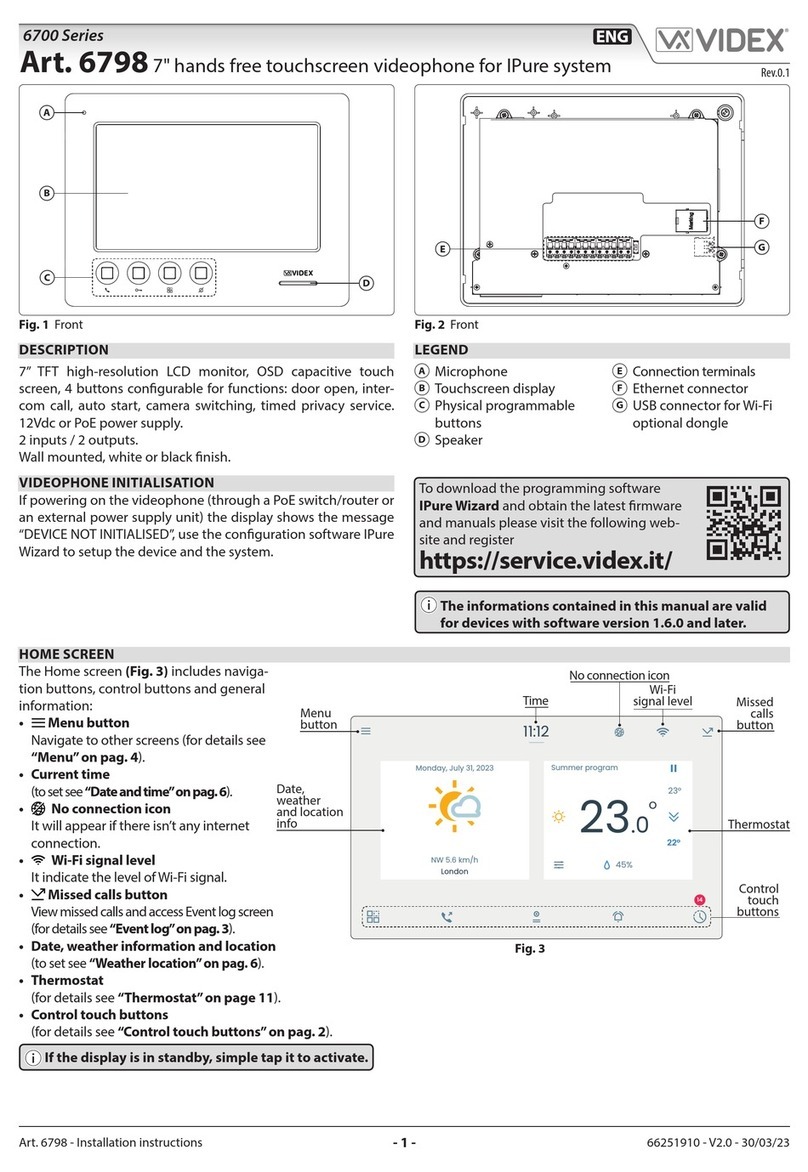Videx 6700 Series User manual