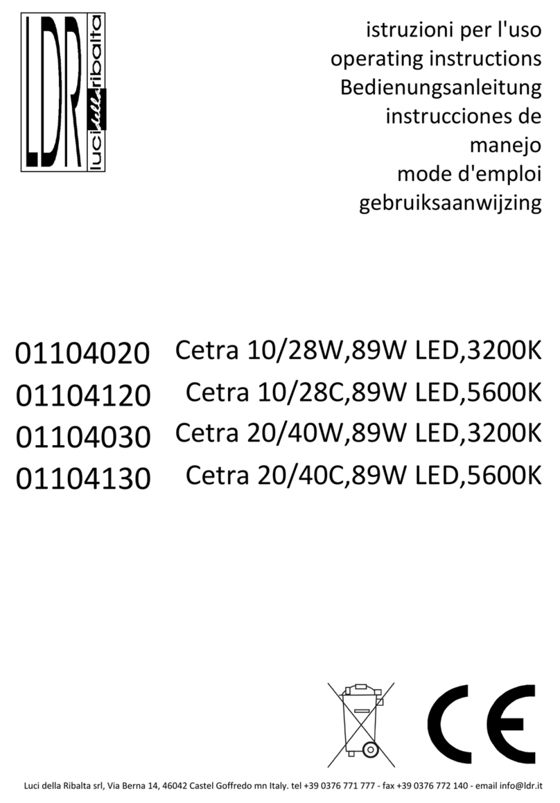 LDR Cetra 10/28W,89W LED,3200K operating instructions