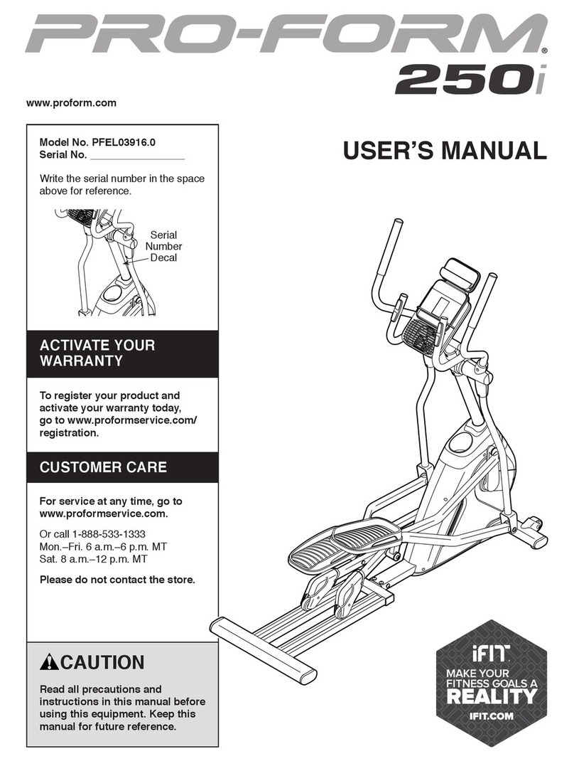 ICON Health & Fitness PFEL03916.0 user manual