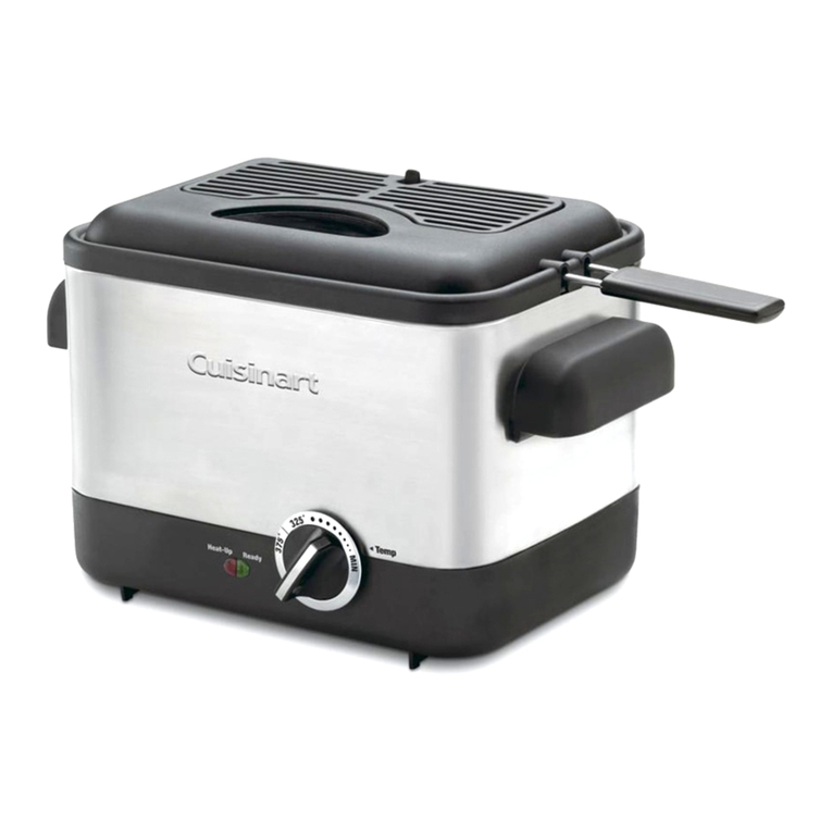 Cuisinart CDF 100 - Brushed Deep Fryer User manual