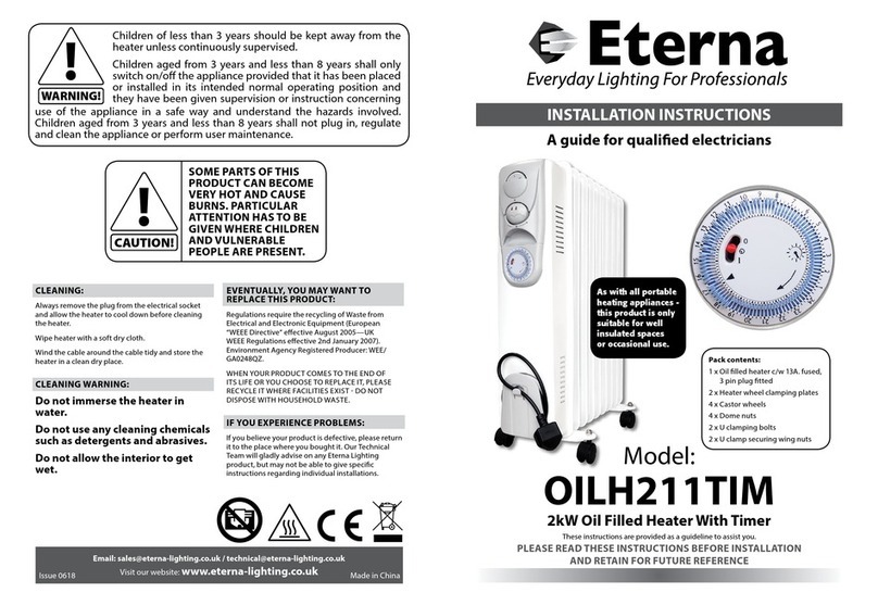Eterna OILH211TIM installation instructions