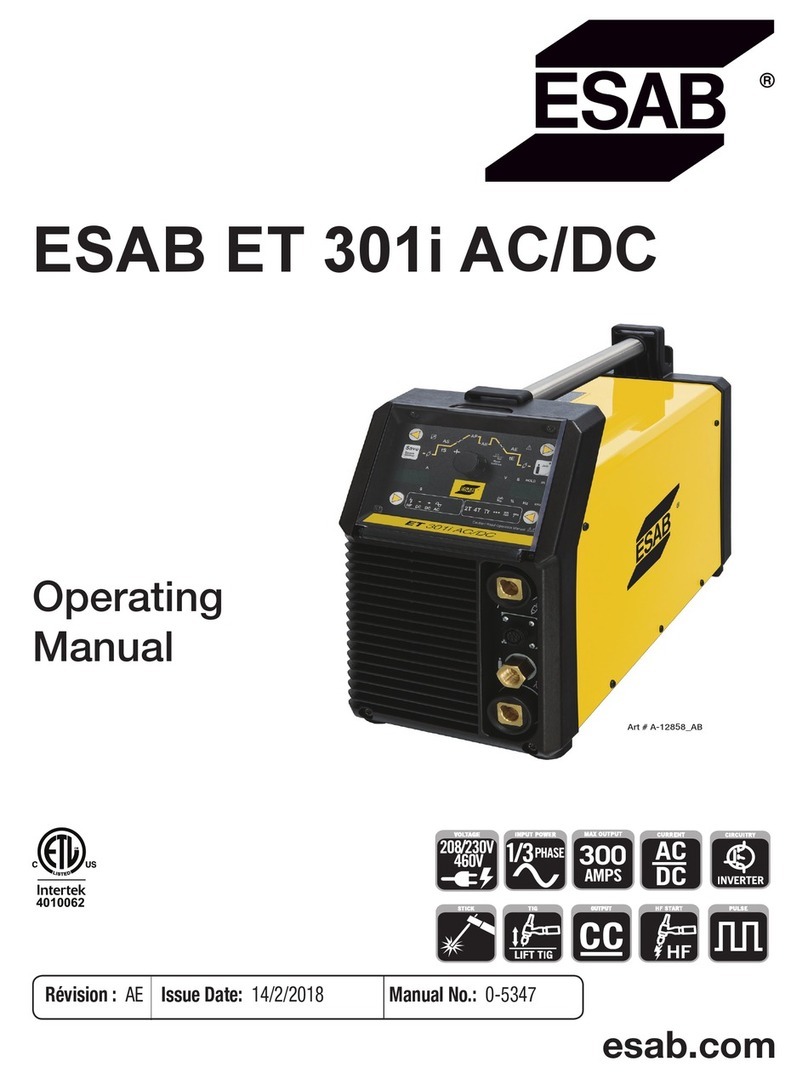 ESAB ET 301i AC/DC User manual ESAB ET 301i AC/DC User manual