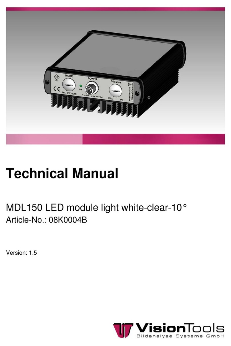 Vision tools MDL150 User manual