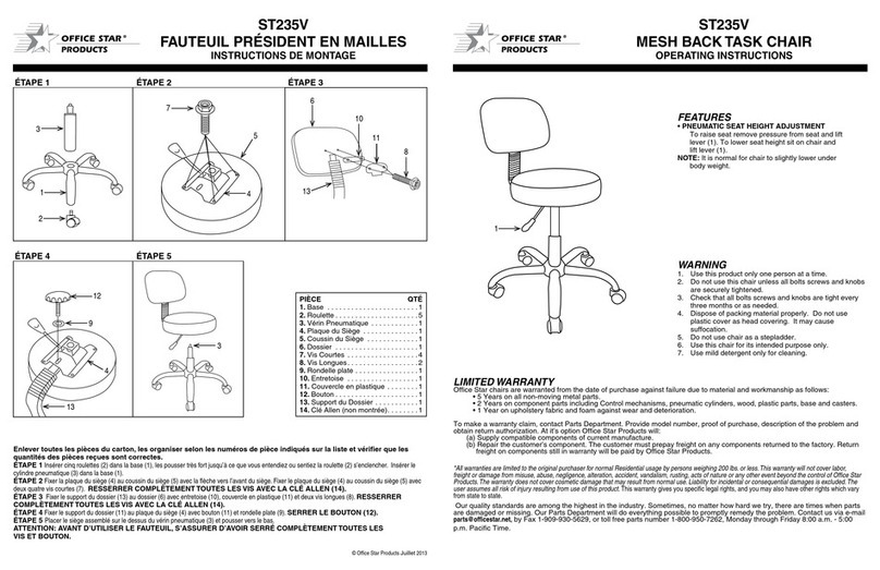 Office Star Products ST235V operating instructions