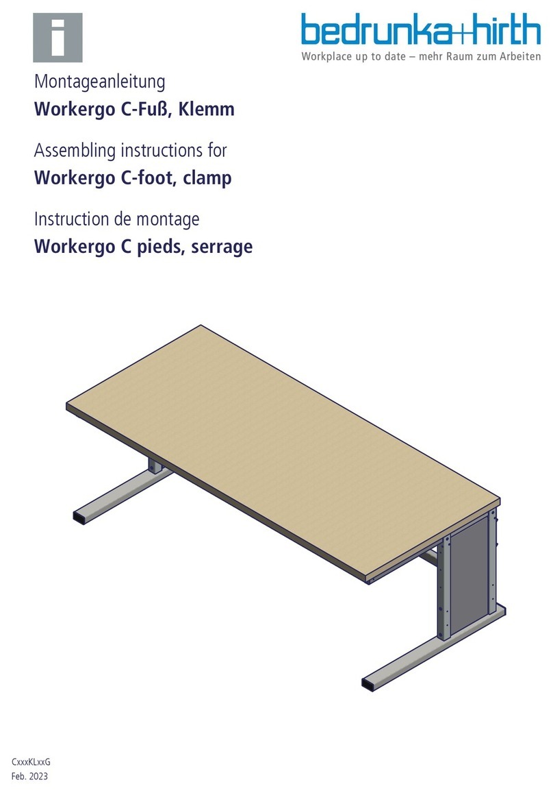 Bedrunka+Hirth Workergo C-foot, clamp Assembling instructions