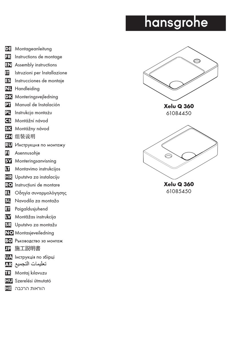 Hans Grohe Xelu Q 360 61084450 Assembly instructions Hans Grohe Xelu Q 360 61084450 Assembly instructions