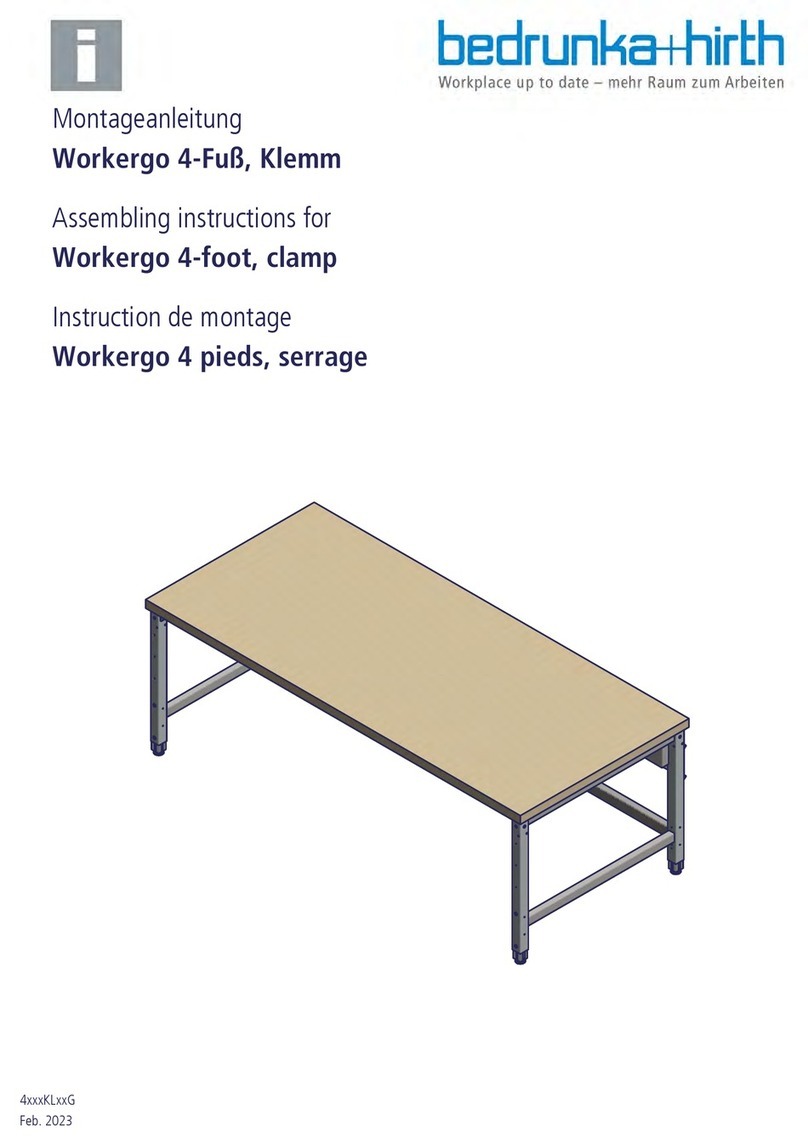 Bedrunka+Hirth Workergo 4-foot, clamp Assembling instructions Bedrunka+Hirth Workergo 4-foot, clamp Assembling instructions