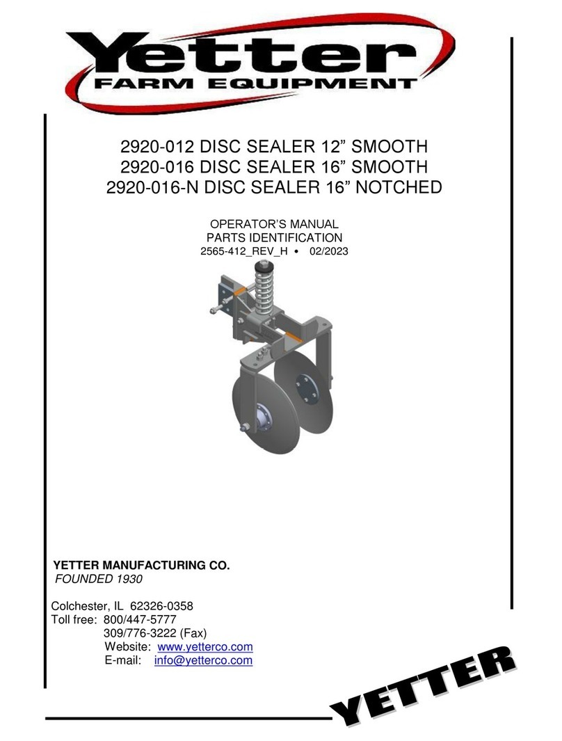 Yetter 2920-012 User manual Yetter 2920-012 User manual