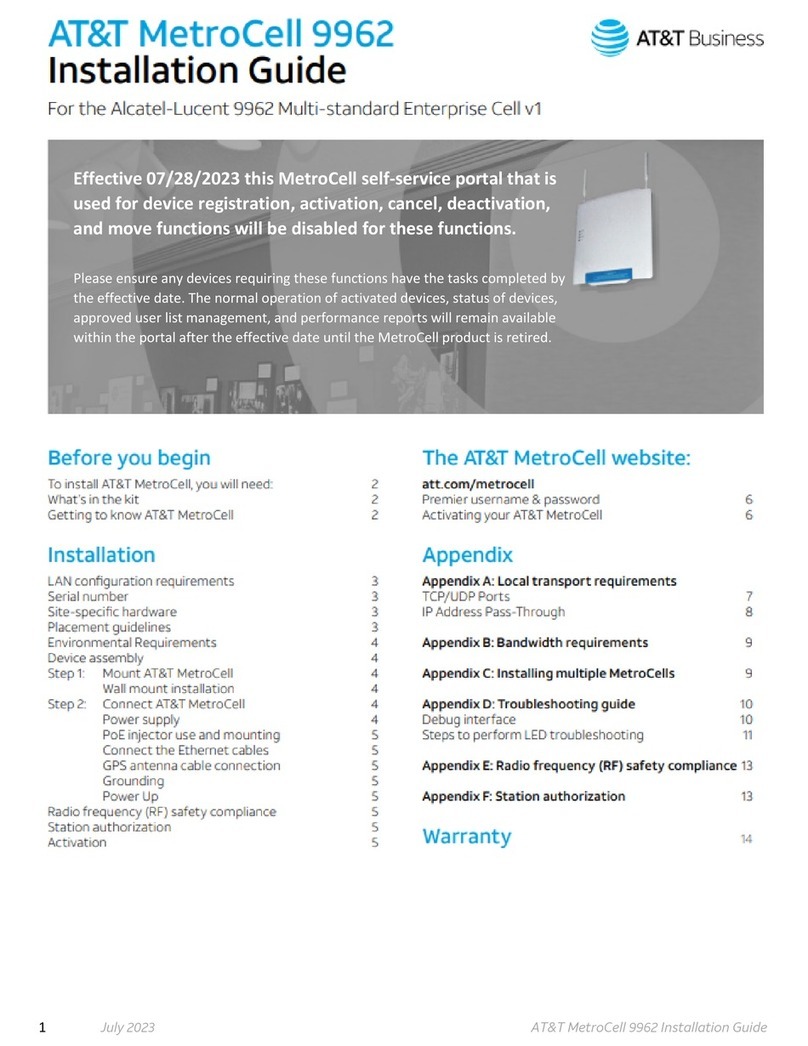 AT&T metrocell 9962 installation guide