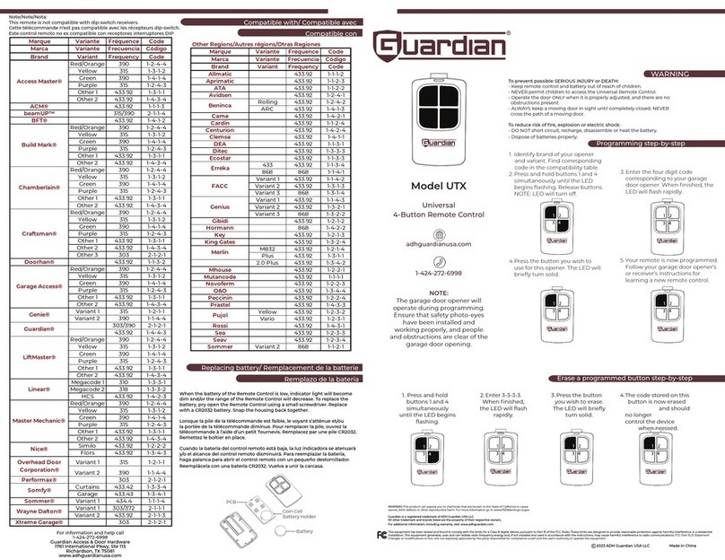 Guardian UTX quick start guide