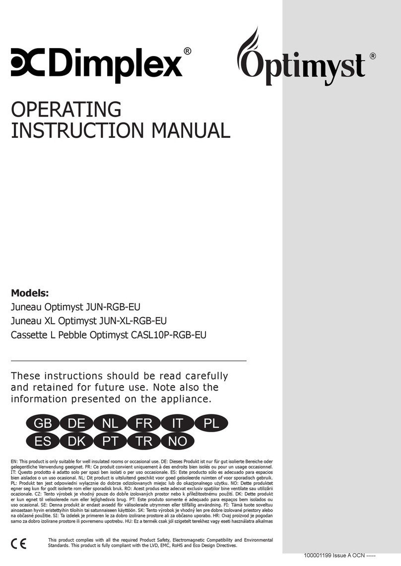 Dimplex Juneau Optimyst JUN-RGB-EU Operating instructions manual