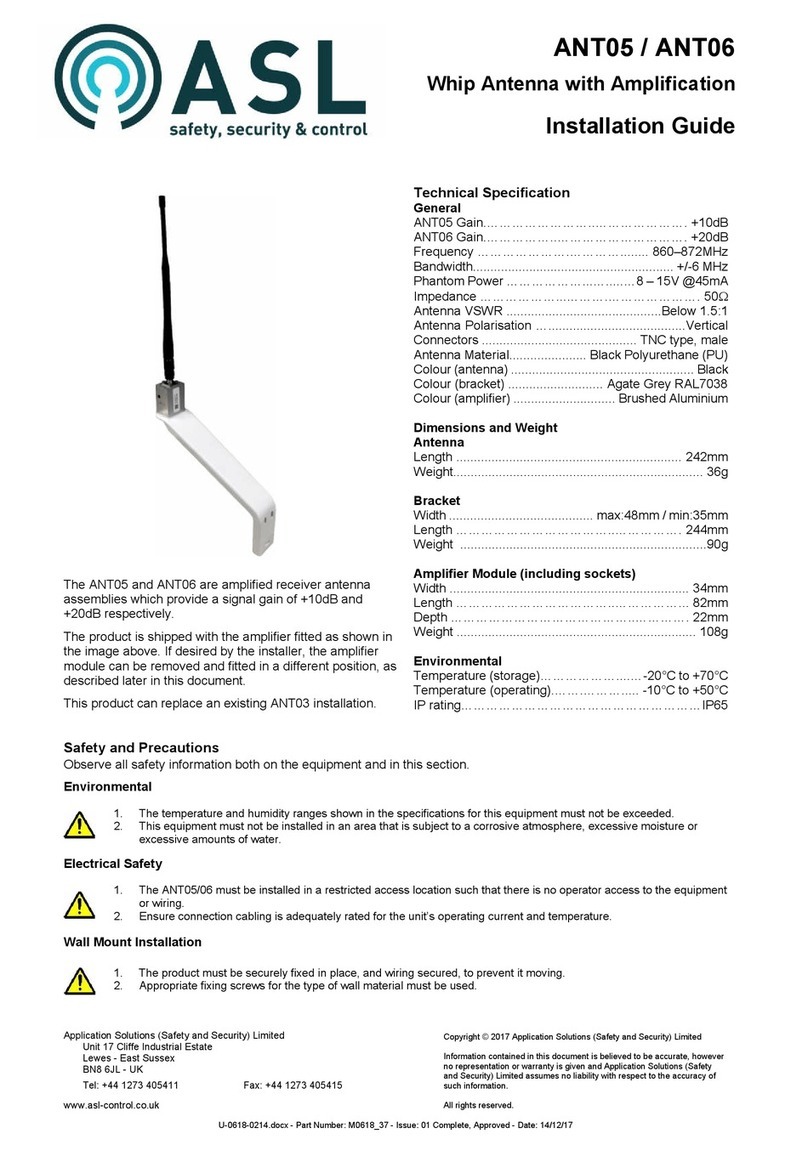 ASL INTERCOM ANT05 installation guide ASL INTERCOM ANT05 installation guide