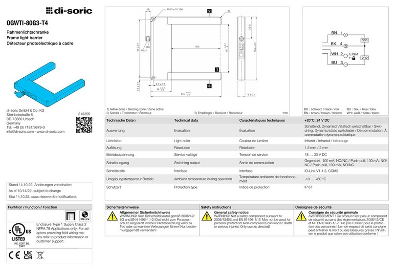 Di-soric OGWTI-80G3-T4 manual