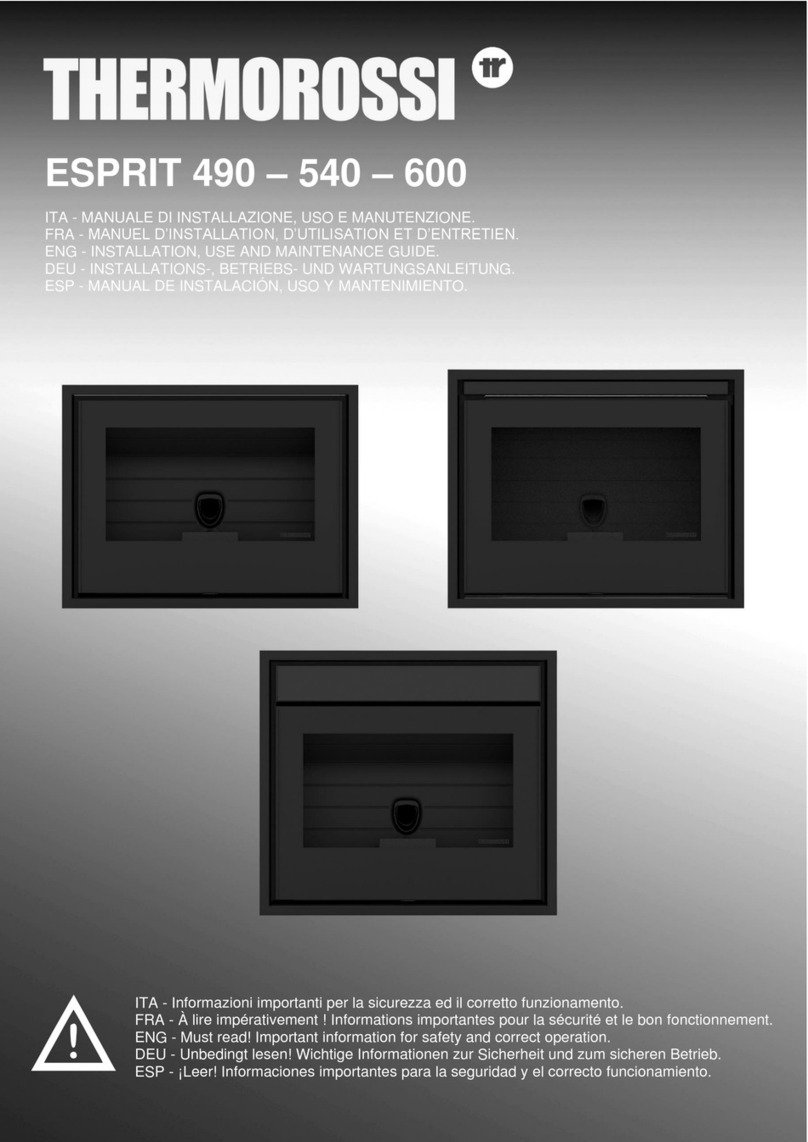 THERMOROSSI ESPRIT 490 Installation and operating instructions