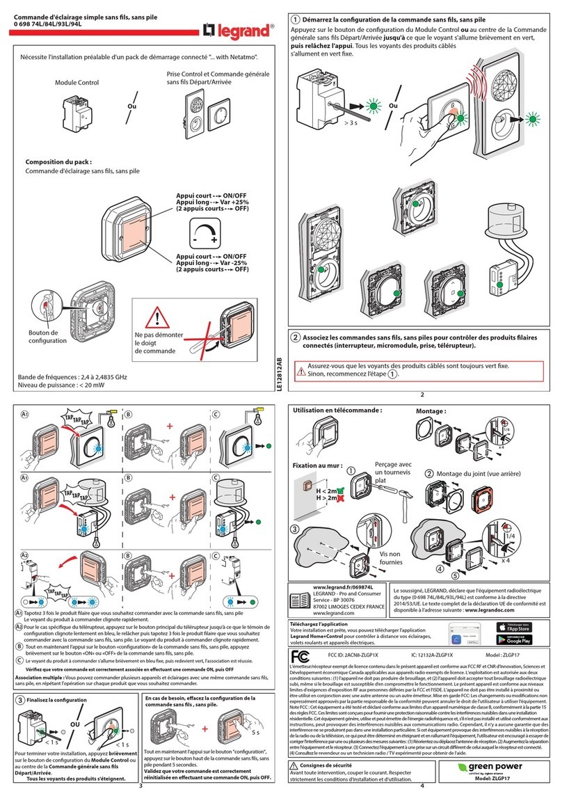 LEGRAND 0 698 74L User manual